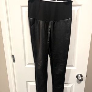 Preggo Leggings - Faux Leather Maternity Leggings